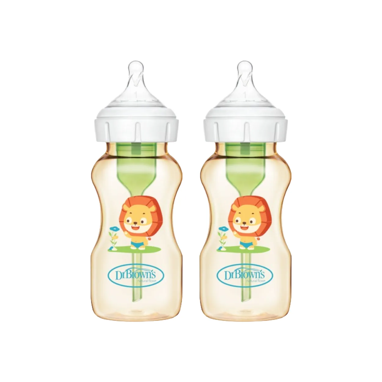 [BELI 2 LEBIH HEMAT] Dr. Brown’s 5oz / 9oz PPSU Wide Neck Options+ Deco Elephant & Lion / Botol Susu / Botol Bayi – 2 pack