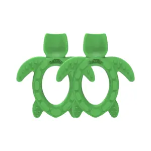 Dr. Brown's Silicone Starter Spoon & Teether , Turtle  / Sendok Makan Bayi / Teether / Gigitan Bayi
