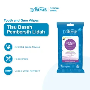 Dr.Brown's Tooth & Gum Wipes, 30sheets, 1-Pack / Tissue basah - HG001