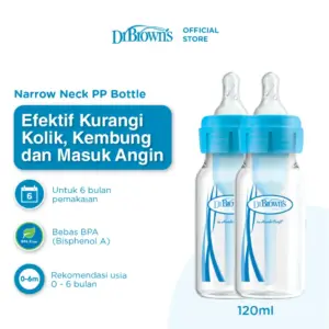[BELI 2 LEBIH HEMAT] Dr.Brown's 4 oz  ml PP Narrow Neck "Options+" Baby Bottle  / Botol Susu / Botol Bayi - 2 pack