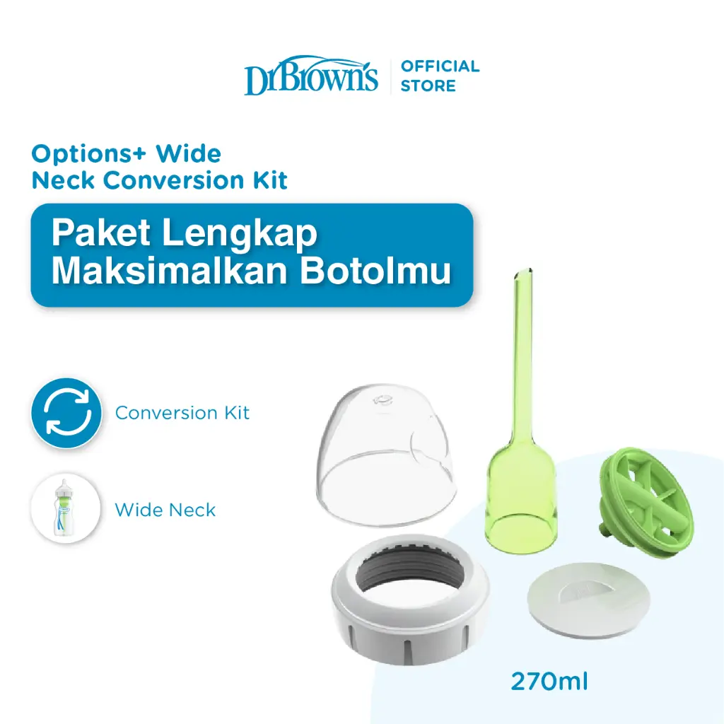 Dr.Brown’s 5 oz / 9oz Wide Neck Options+ Conversion Kit / Internal Vent System
