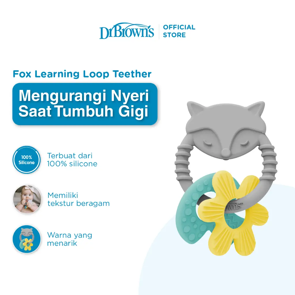 Dr.Brown’s Flexees Friends Teether  / gigitan bayi / gigitan anak