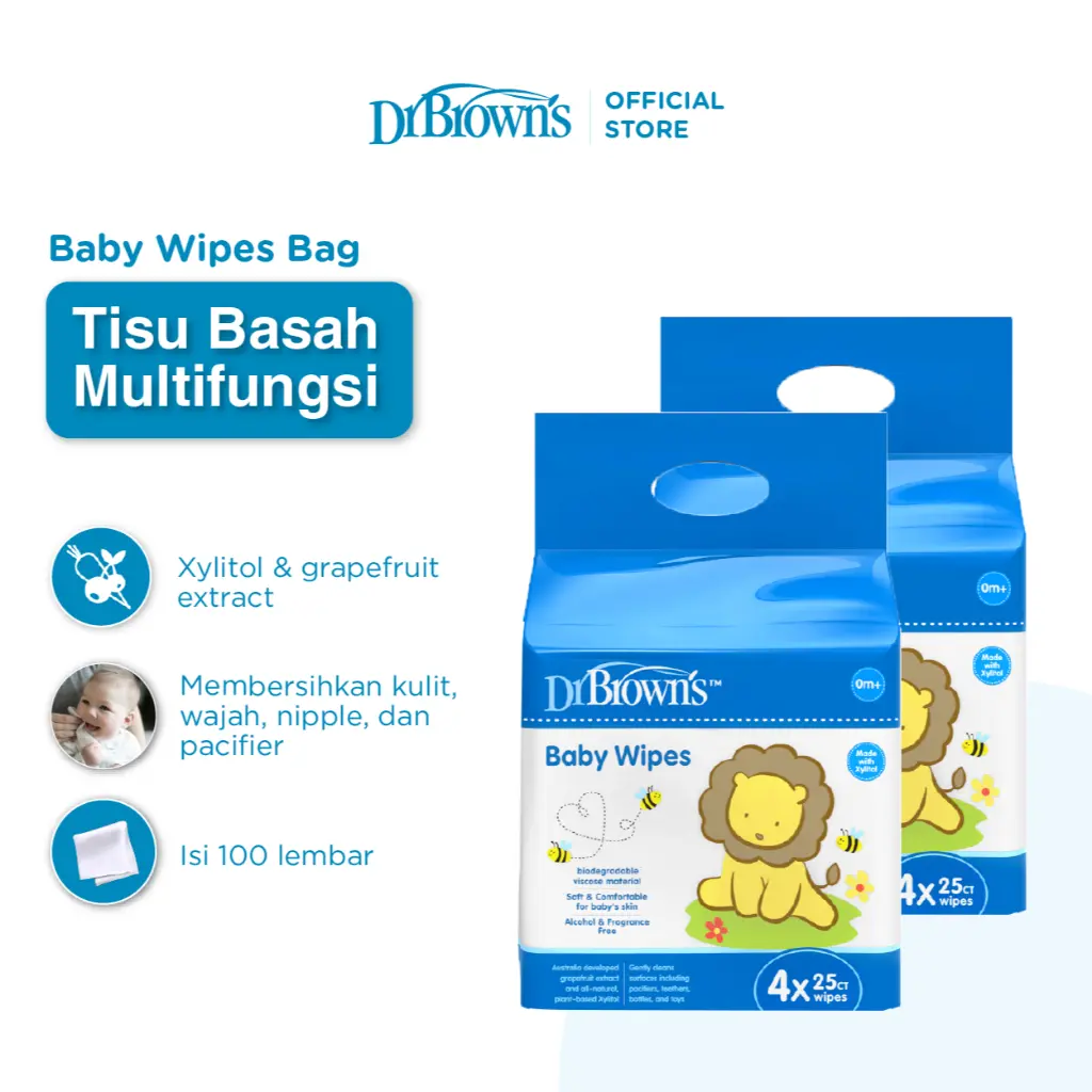 Dr.Brown’s Baby Wipes  / Tisu basah / Tissue / Tissue Basah / Tisu Bayi