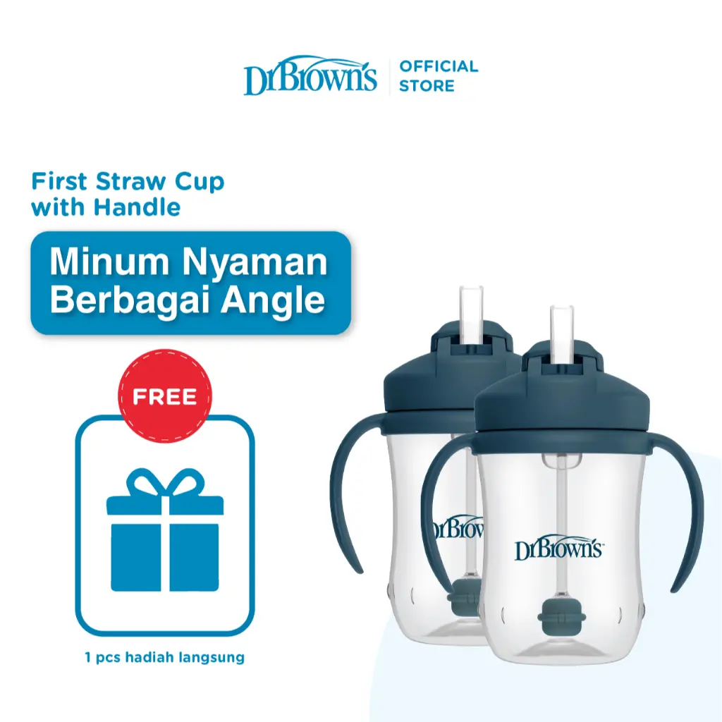 Dr.Brown’s Baby First Straw Cup / cups anak / Botol Minum Anak – 91010