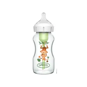 Dr. Brown's 9oz/270ml Glass Wide-Neck Options+ Deco Baby Bottle